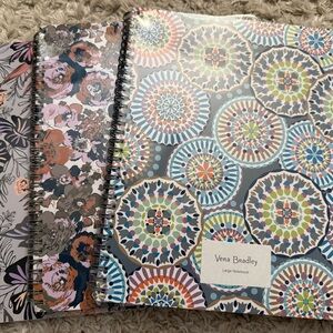 Vera Bradley Blue and Gray Spiral Notebook